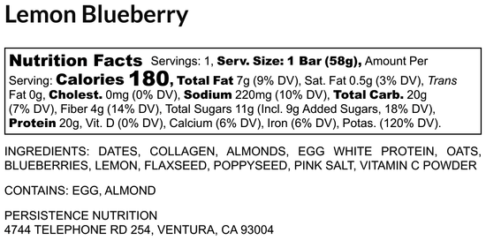 Lemon Blueberry Protein Bar