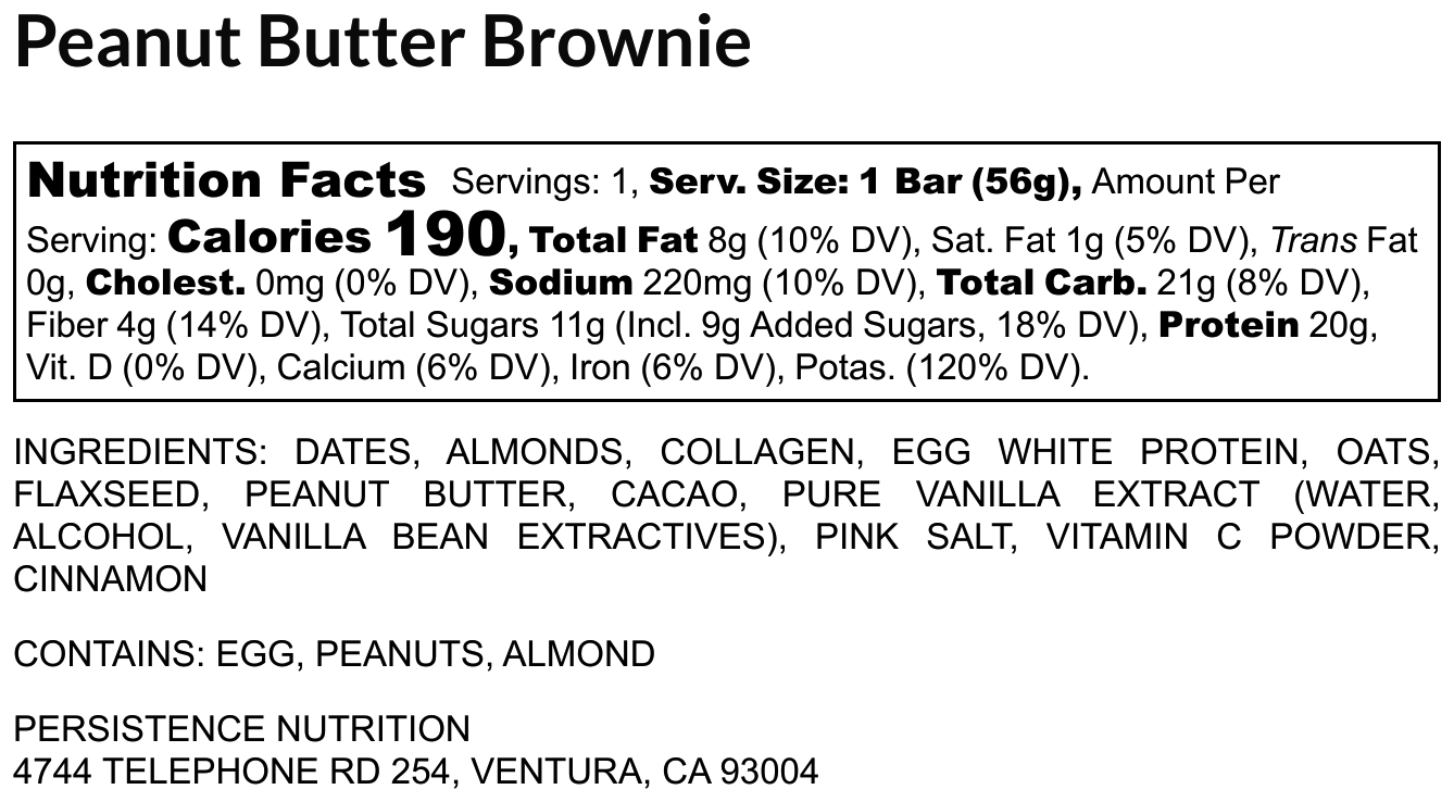 Peanut Butter Brownie Protein Bar