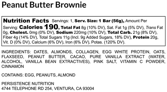 Peanut Butter Brownie Protein Bar